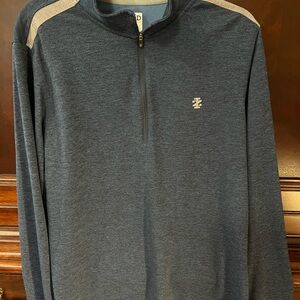Men's Blue Izod Quarter-Zip Sweater